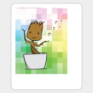 Little Groot Multicolor Sticker